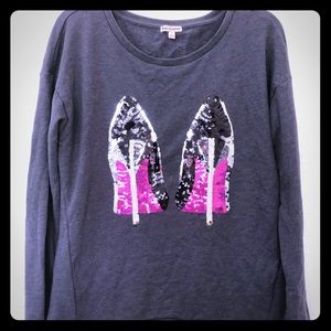 Juicy Couture sequin stilettos sweatshirt